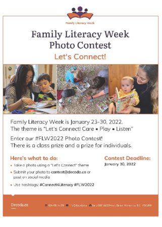 Family Literacy Week contest poster