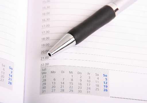 Calendar with a pen