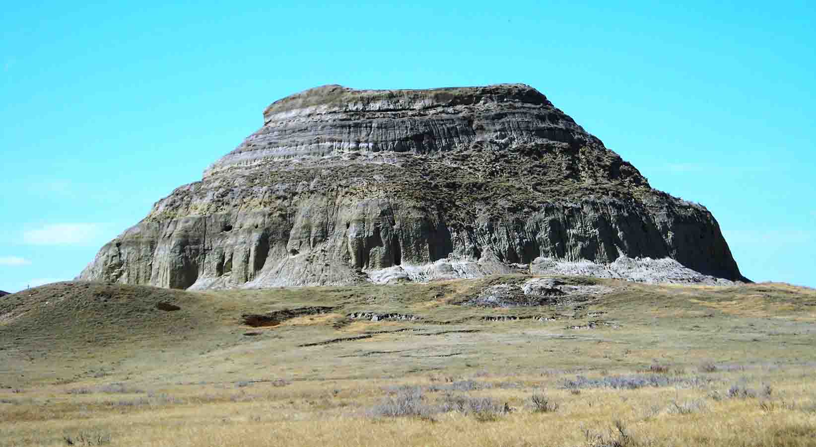 A large rock formation found in Coronach, Saskatchewan