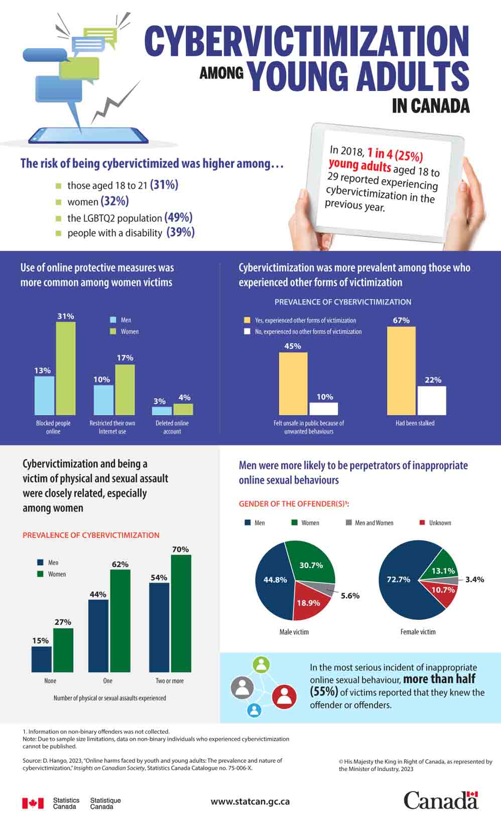 Infographic on cybervictimization.