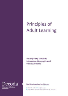 Principles of Adult Learning