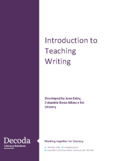 Introduction to Teaching Writing