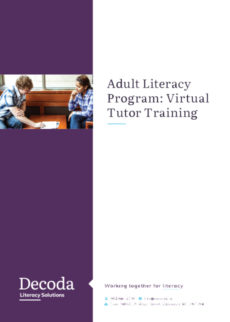 Adult Literacy Program: Virtual Tutor Training